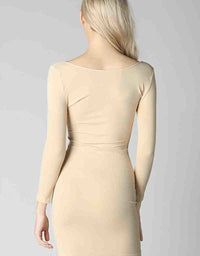 3/4 Sleeve Scoop Neck Dress