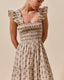 Vintage Romantic Floral Tiered Summer Maxi Dress