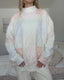 Quilted Pastel Mockneck Sweatshirt