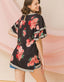 Tiered Ruffle Sleeve Floral Print Top