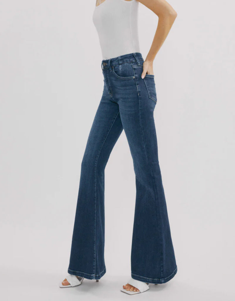 Arizona High Rise Super Flare Jeans - Dark