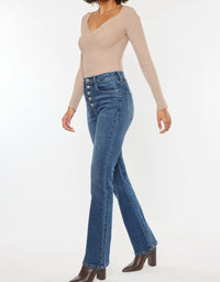 Zina High Rise Vintage Bootcut Jeans - Dark