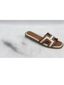 Arias Flat Sandal - White