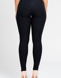 Mid-Rise Hyperstretch Skinny - Black