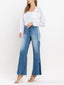 Calista Side Contrast Wide Leg Jeans