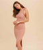 Jess Midi Sweater Dress - Rose Pink