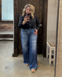 Weekend Blues Wide Leg Sweat Pants