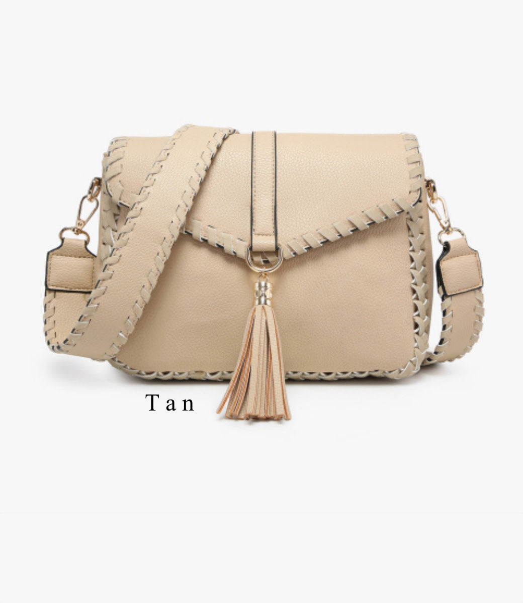 Cam Whipstitch Flapover Crossbody