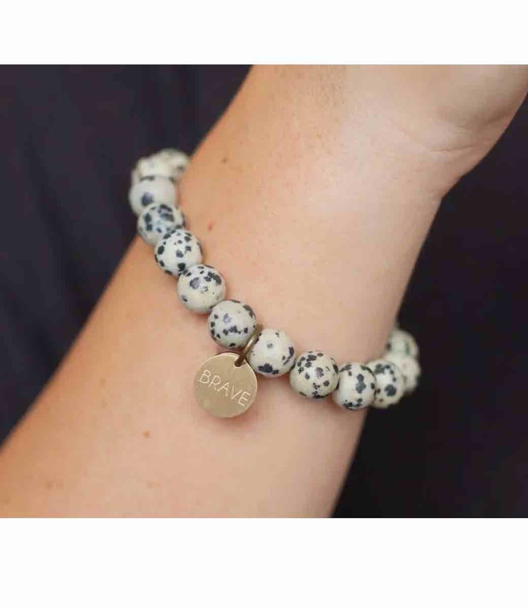 Serenity Stone Bracelet Black Speckled