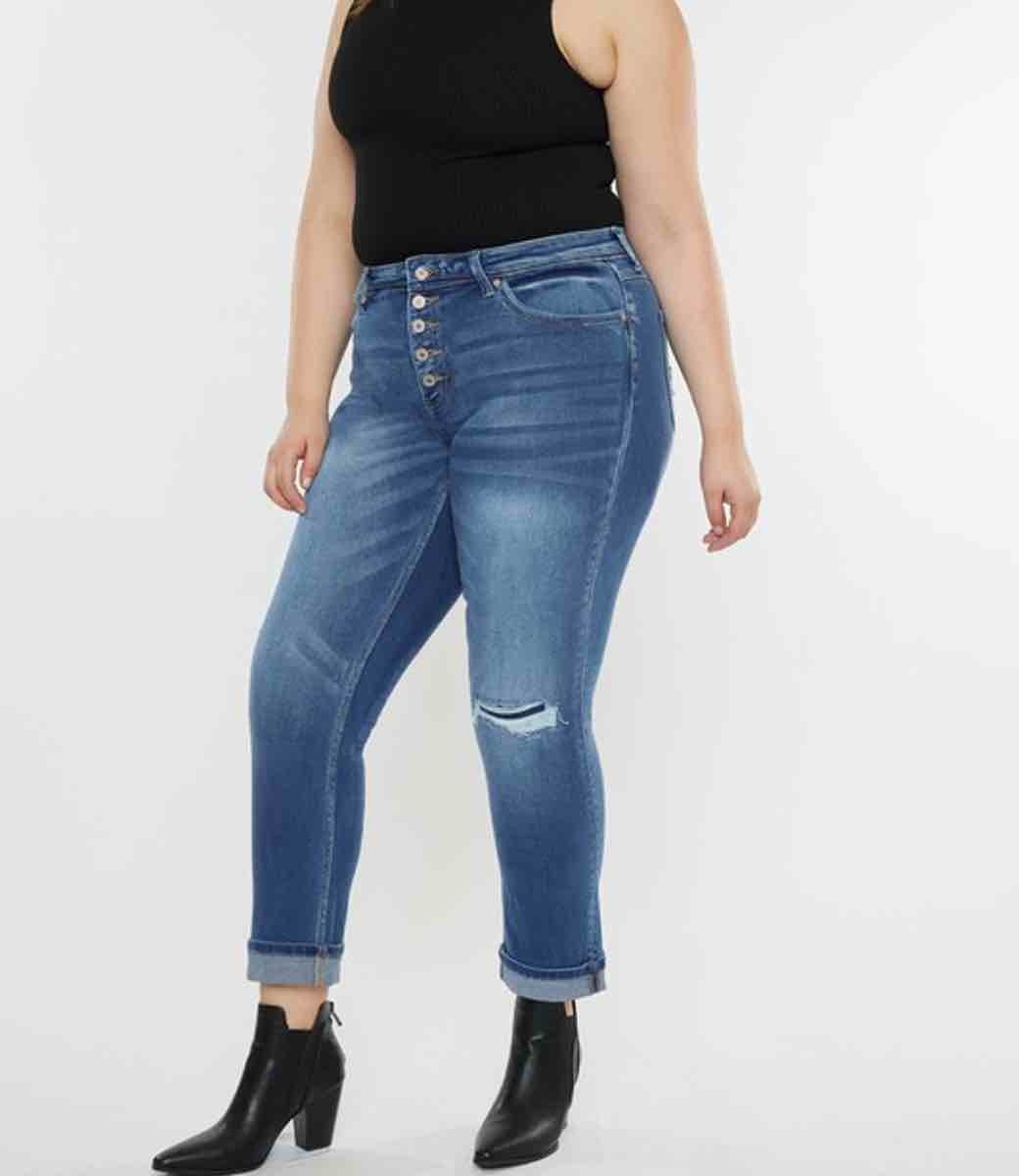 Curvy Eternity Mid Rise Slim Straight Jean - Medium