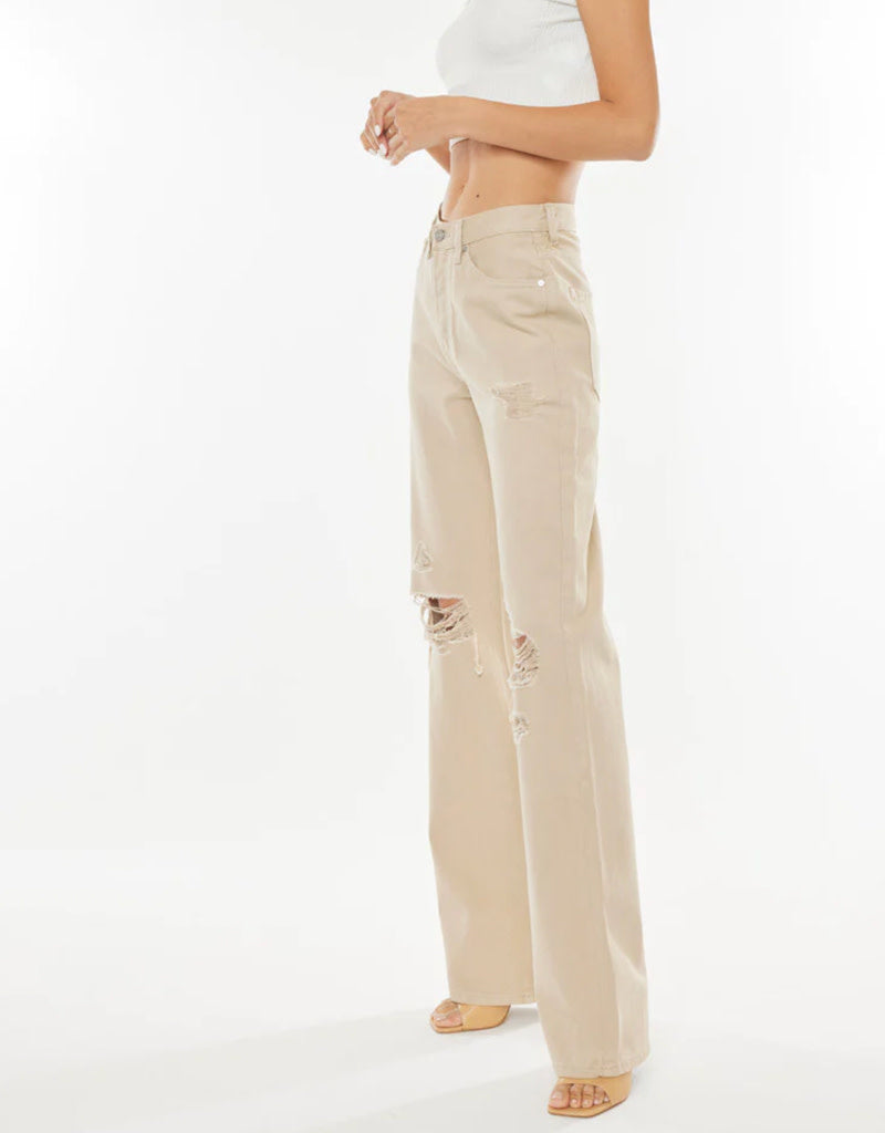 Montana Ultra High Rise 90's Flare - Taupe