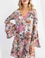 Tiered Ruffle Sleeve Midi Dress