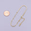 7" Gold Filled 2mm Half Tennis Half Paperclip Chain Bracelet