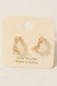 Mixed Cz Studs Mini Hoop Earrings: S