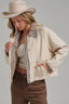 VINTAGE OXFORD CANVAS TWILL JACKET: TAUPE/BROWN