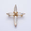 Marquise Rhinestone Tied Cross Pin Brooch