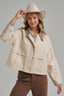 VINTAGE OXFORD CANVAS TWILL JACKET: TAUPE/BROWN