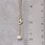 Gold Paperclip Chain Pearl Drop Lariat Necklace: TT