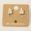 Gold Dipped Square Rhinestones Stud Earrings: G