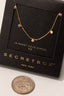 Secret Box Gold Dipped Cz Disc Charms Necklace: GD