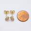 14K Gold Filled 7mm Clear Baguette Micro Paved CZ Mini Stud Earrings
