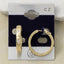 Rope Twist Bezel Cz Hoop Earrings: G