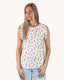 Floral Ruffle Detail Sleeveless Top