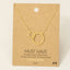 Gold Dipped Double Circle Chain Link Charm Necklace: S