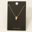Gold Dipped Cz Pave Bubble Letter Pendant Necklace: K