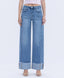 Mia High Rise Cuffed Wide Jeans
