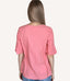 Blossom Ruffled V Neck Textured Top - Peach