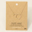 Gold Dipped Double Circle Chain Link Charm Necklace: G