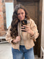 VINTAGE OXFORD CANVAS TWILL JACKET: TAUPE/BROWN