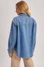 DENIM BUTTON DOWN OVERSIZED SHIRTS: MED.WASH
