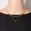 Secret Box Gold Dipped Layered Chain Cz Charm Necklace: GD