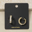 Mixed Cz Round And Baguette Huggie Earring Set: G
