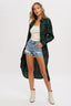 Flannel Plaid Longline Shacket - Green