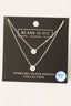 Gold Dipped Double Cz Disc Charms Chain Necklace: G