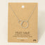 Gold Dipped Double Circle Chain Link Charm Necklace: G