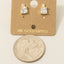 Gold Dipped Square Rhinestones Stud Earrings: G