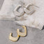 Gold Dipped Thick Squared Hoop Earrings: GOLD
