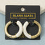 Gold Dipped Two Tone Color Block Round Hoop Earrings: GBK
