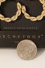 Secret Box Gold Dipped Braided Hoop Earrings: GD