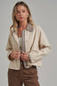 VINTAGE OXFORD CANVAS TWILL JACKET: TAUPE/BROWN