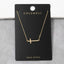 Gold Dipped Pave Thin Cross Pendant Necklace: GOLD