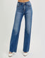 Tina Tummy Control High Rise Wide Leg Raw Cut Hem Jeans