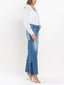 Calista Side Contrast Wide Leg Jeans