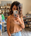 Sleeveless Deep V Solid Loose Fit Low Back Top - Khaki