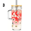 24oz Glass Tumbler With Handle and Bamboo Lid & Straw
