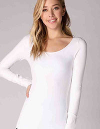 Long Sleeve Scoop Neck Top